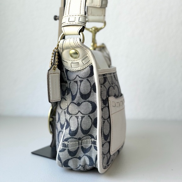 Coach Resort Denim Bleecker Shoulder Flap Bag - Picture 14 of 16